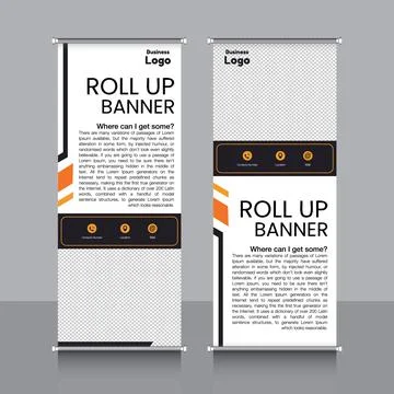 Professional Rollup Banner Vector EPS Stock Illustration