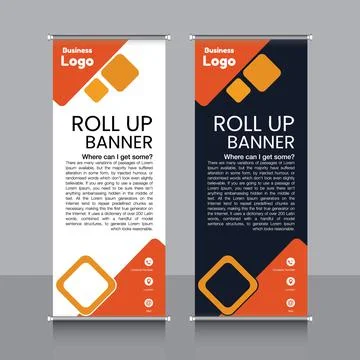 Professional Rollup Banner Vector EPS Stock Illustration