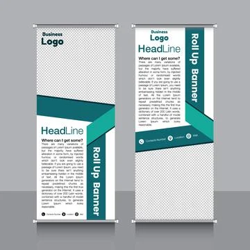 Professional Rollup Banner Vector EPS Stock Illustration