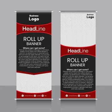 Professional Rollup Banner Vector EPS Stock Illustration