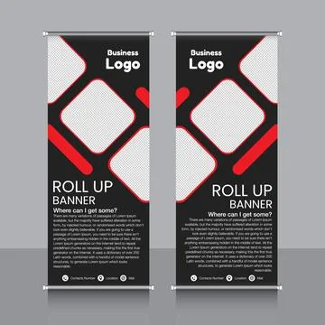Professional Rollup Banner Vector EPS Stock Illustration