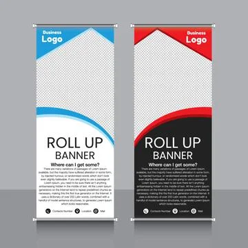 Professional Rollup Banner Vector EPS Stock Illustration