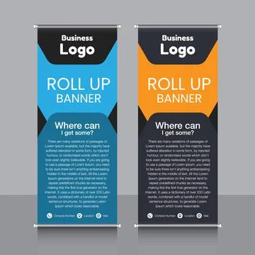 Professional Rollup Banner Vector EPS Stock Illustration