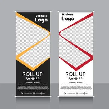 Professional Rollup Banner Vector EPS Stock Illustration