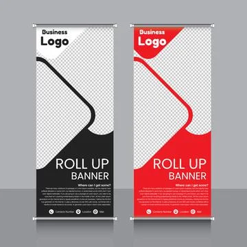 Professional Rollup Banner Vector EPS Stock Illustration