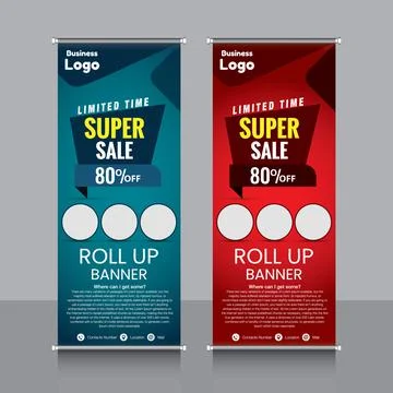 Professional Rollup Banner Vector EPS Illustrazione stock