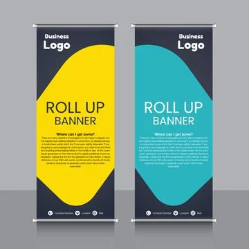 Professional Rollup Banner Vector EPS Stock Illustration