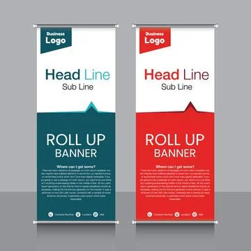 Professional Rollup Banner Vector EPS Stock Illustration
