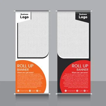 Professional Rollup Banner Vector EPS Stock Illustration