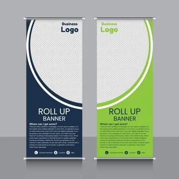 Professional Rollup Banner Vector EPS Stock Illustration