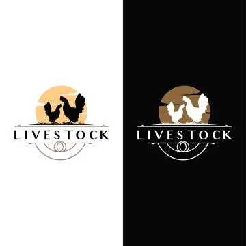 Professional rooster logo clean bold concept perfect for food business brandi Stock Illustration