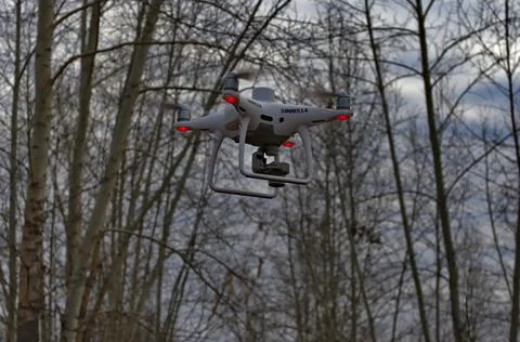 Professional RTK drone with high resolution camera onboard 库存照片