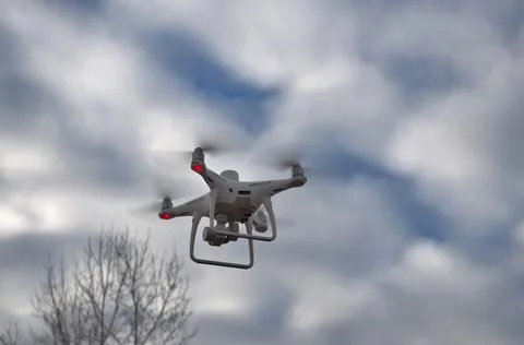 Professional RTK drone with high resolution camera onboard Stock Photos
