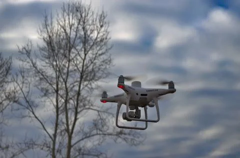 Professional RTK drone with high resolution camera onboard Stock Photos