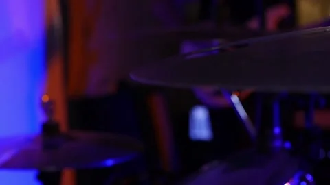 Professional Sabian Drum Cymbal Detailed Shot in Studio Atmosphere Vidéo 336782853