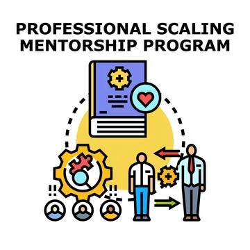 Professional scaling mentorship program with educational support Stock Illustration