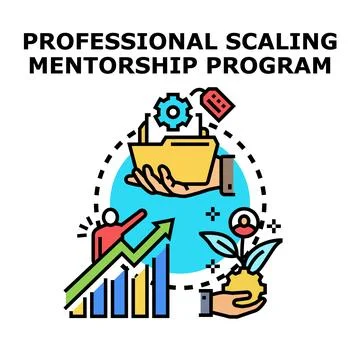 Professional scaling mentorship program supporting business growth イラスト素材