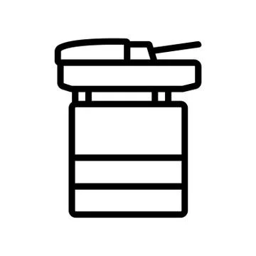 Professional scanner icon vector outline illustration 库存插图