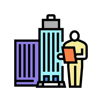 Professional school color icon vector illustration Illustrazione stock