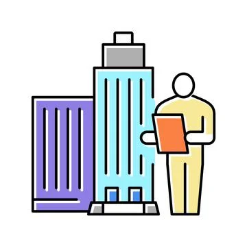 Professional school color icon vector illustration Illustrazione stock