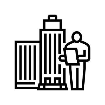 Professional school line icon vector illustration Stock Illustration
