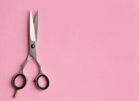 Professional scissors close up Stock Photos