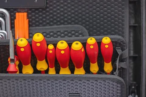 Professional Screwdrivers Tool Case Stock Photos