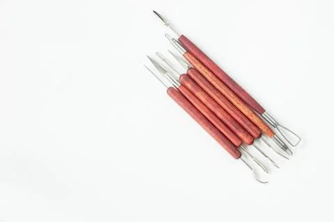 Professional sculpting tools set for clay, ceramic, polymer clay, fondant Foto stock