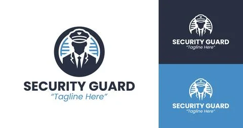 Professional Security Guard Logo Stock Illustration