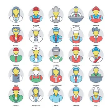 Professional Services Vector Icons Pack Stock Illustration