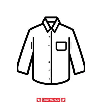 Professional Shirt Vector Pack  Polished and Refined Silhouettes for Corpor.. Stock Illustration
