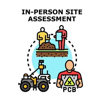 Professional site assessment for environmental contamination and safety Stock Illustration