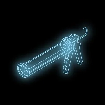 Professional skeleton gun supporting silicone cartridge for construction work Stock Illustration