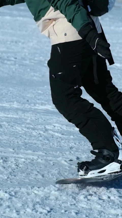 Professional Ski Athletes in Action Vertical Video Stock Footage 334872502