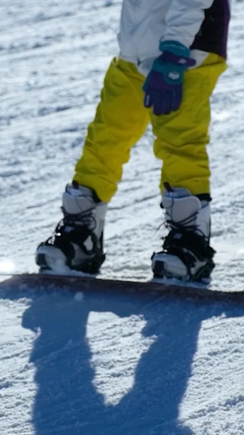 Professional Ski Athletes in Action Vertical Video Stock Footage 334872511