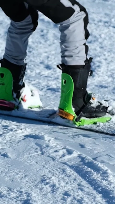 Professional Ski Athletes in Action Vertical Video Stock-Footage 334876538