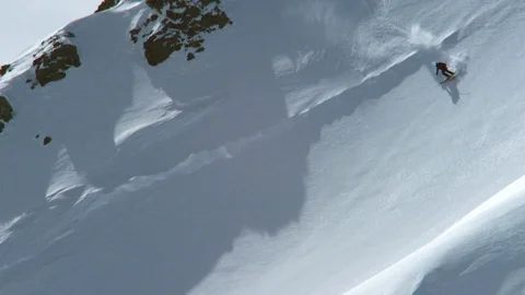 Professional skier skiing on a snowy surface Stock Footage 116788141