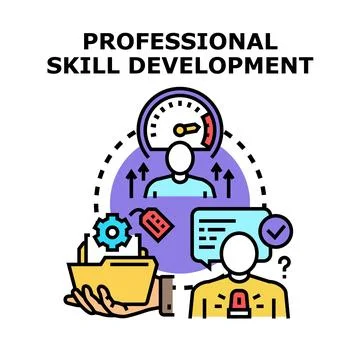 Professional skill developing concept engaging employees and improving career Stock-Illustration