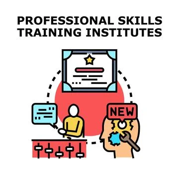 Professional skills training developing new abilities vector icon Stock Illustration