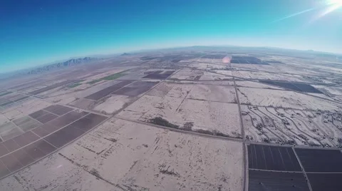 Professional skydiver parachuting in blue sky above Arizona. Sunny. Landscape 스톡 동영상 66545181