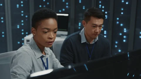 Professional smart IT management team working on software development cloud Stock Footage 170463900