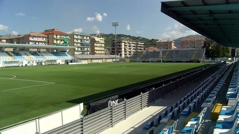 Professional soccer field Stock Footage 76752976