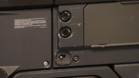 Professional Sony DVCAM Camcorder Side Panel Controls Pan Stock Footage 330792047