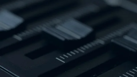 Professional sound engineer balancing volume of audio inputs of digital audio Stock Footage 88654983