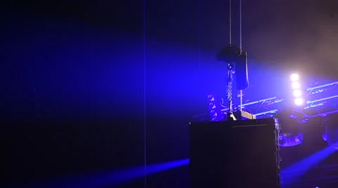Professional sound speaker systems and stage lights 스톡 동영상 63306402
