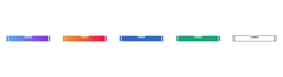 Professional Spirit Level Tool Vector Icons Stock Illustration