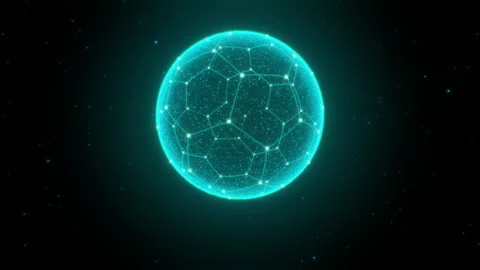Professional Sports HUD Analytics: Void Grid with Standard Orbital Perspective. Stock Footage 335404116