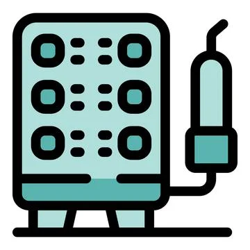 Professional spot welding machine joining metal parts with precision Stock Illustration