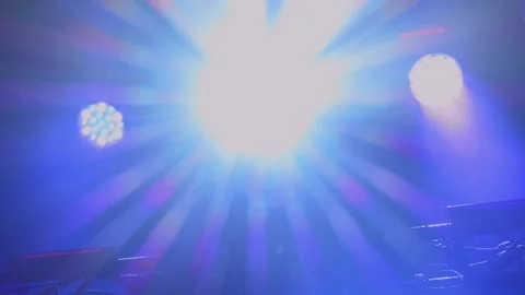 Professional stage lighting for show . Bright laser and LED lighting equipment Stock Footage 149299907