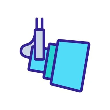 Professional stage spotlight icon vector outline illustration Ilustración de archivo